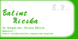 balint micska business card